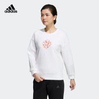 阿迪达斯adidas女装新年款运动圆领套头卫衣