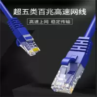 得力超五类网线CAT5e百兆非屏蔽双绞线宽带连接线工程家装成品网络跳线1米