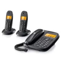 摩托罗拉(Motorola)数字无损电话机 无线座机 子母机一拖一