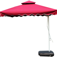 定制户外遮阳伞太阳伞大伞防晒室外2.2米遮阳防雨(酒红)