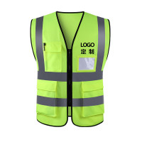 国标 荧光马甲荧光绿 布制多口袋