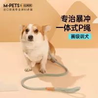MPETS狗狗牵引绳p绳p链狗绳子大中小型犬柯基网红防爆冲遛狗链子-20~150斤内适用渐变-A