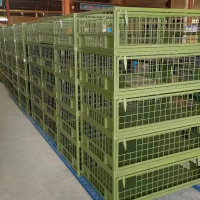 海邦(HAIBANG) 双层 仓储笼车仓储笼折叠仓储笼铁笼仓库货架储物笼