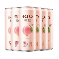 锐澳(RIO)预调酒鸡尾酒 果酒 微醺系列330ml/罐 白桃白兰地 (5箱装,24罐/箱)