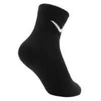 耐克NIKE袜子男女中短筒休闲袜运动袜透气袜子三双装SX7677-010