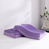 8h枕头 蜂巢透气TPE释压枕头可水洗无压护·颈椎单人助·睡眠果胶枕芯 混灰色(内外双枕套)