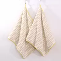 图强 珊瑚绒毛巾 水波纹黄色2条 35*75cm(SL)单位:包