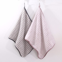 图强 珊瑚绒毛巾 水波纹紫+灰 35*75cm (SL)单位:包