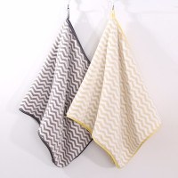 图强 珊瑚绒毛巾 水波纹黄+灰 35*75cm(SL)单位:包
