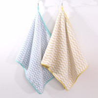 图强 珊瑚绒毛巾 水波纹黄+蓝 35*75cm (SL)单位:包