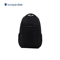 苏宁宜品威豹双肩包男防水商务背包男大容量电脑包书包大学生 简约双背包 经典黑29807