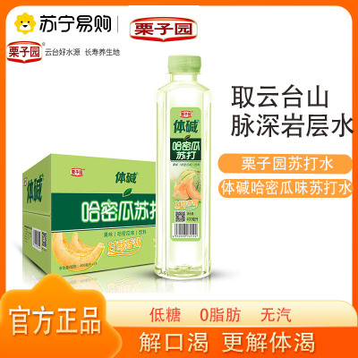 子园体碱哈密瓜味苏打水400ML*24瓶菠萝青梅果味饮料