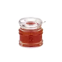 厨房盐味精容器 透明调味瓶亚克力塑料盐罐调味罐糖罐辣餐厅椒罐调料瓶粉筒胡椒瓶 A001白边