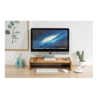 倍方 胡桃木双花无线充 电脑显示器增高架 1.00 个/套 (计价单位:套) 胡桃色