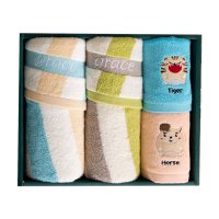 洁丽雅(grace) 恬雅亲子四条装 W0122/W1782 毛巾 颜色随机 礼盒新老包装(10盒装)