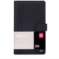 得力(deli)3164皮面本25K100张笔记本 黑色单个装
