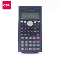 得力(deli)计算器1710科学计算器函数型计算机双行显示滑动保护盖设计深灰单台装