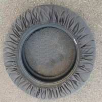 汽车轮胎保护罩套 牛津布防尘防脏黑色大号(61-77)1个