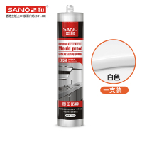三和(SANVO)中性厨卫防霉玻璃胶 防水密封胶270ML 白色 EC556 单位:支