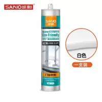 三和 中性装饰硅酮耐候胶 密封胶 玻璃胶 酮肟型 270ML 白色EC701 单位:支