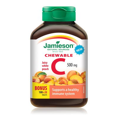 JAMIESON/健美生 维生素C咀嚼片水蜜桃味 120片