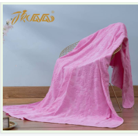提花毛巾被(粉)
