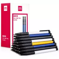 得力6546黑色按动圆珠笔0.7mm 36支/盒 2盒装