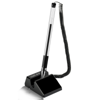 得力(deli) 6791 旋转台笔柜台桌面专用可粘贴台式中性笔 0.5mm黑色 10支装