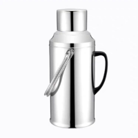 不锈钢保温瓶暖水壶保温家用大容量开水瓶不锈钢热水瓶玻璃内胆3.2L 圆盖整套