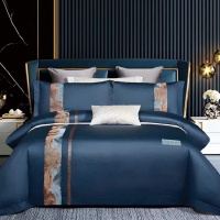 芳恩家纺 FN-Z8011 皇家典范100支绣花四件套 皇家蓝