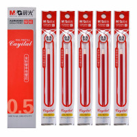晨光(M&G)AGR640K0 0.5mm红色全针管签字笔替芯20支/盒5盒装