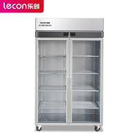 乐创(lecon)商用双门展示柜 立式保鲜陈列柜 风冷 L-JG-LFC02