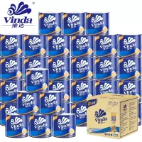 维达(Vinda) 维达卷纸 4层140g蓝色经典卷筒纸巾 27卷/箱
