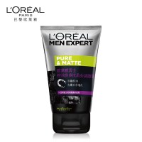 欧莱雅(L'OREAL) 男士控油炭爽抗黑头洁面膏 100ml