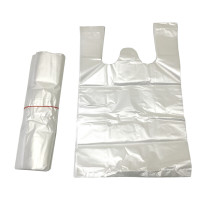竹小白 塑料袋食品袋 一次性打包袋白色透明30*50CM 30个/把