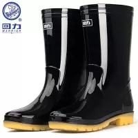 回力 雨鞋男士高筒防水雨鞋户外雨靴套鞋 HXL807 黑色中筒 42码