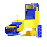 安普康(AMPCOM)万兆七类水晶头 CAT7类网络连接头30个 AMCAT7BGP30(BU)蓝色 单位:袋