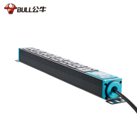 公牛(BULL) GNE-108DT 16A大功率防雷PDU机柜插座/排插/8位总控全长1.8米 (SL)单位:个