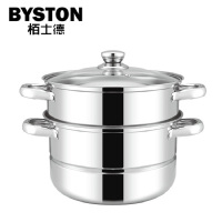 栢士德(BYSTON) 爱克托蒸锅 不锈钢蒸锅26公分两层蒸锅 BST-098