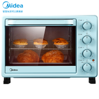 美的(Midea)电烤箱 25升家用 上下独立控温 简约轻氧绿 广景大视窗 含钛加热管PT2531