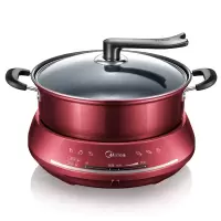 美的(Midea)多用途锅家用4.5L多功能电热锅电火锅电煮锅电炒锅无火力调节分体式不粘内胆易清洗 DHY28