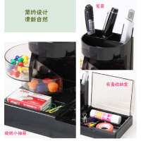 得力(deli) 多功能笔筒 903 黑色 单个装1