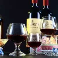 玻璃洋酒杯白酒杯威士忌酒杯矮脚红酒杯 350ml 1个