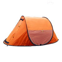 一门两窗全自动速开船型帐篷户外野营 橙色