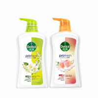 滴露香氛抑菌沐浴露清甜蜜桃650g+沐浴露茉莉绿茶650g持久留香保湿男女沐浴乳