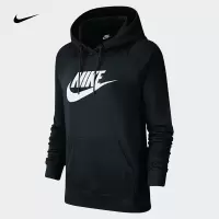 NIKE耐克女装 19新款运动服休闲舒适针织连帽保暖卫衣套头衫BV4127-010