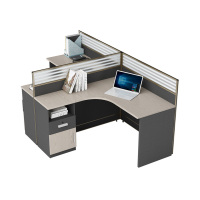 西泰XT613板式办公桌电脑桌双人位屏风桌2.8米