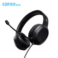 漫步者(EDIFIER)EDIFIER/漫步者K820NC网课学习听力电脑耳机头戴式主动降噪隔音 黑色 官方标配