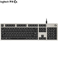 罗技Logitech(G)G413机械键盘 K845升级版 有线机械键盘 游戏机械键盘 全尺寸背光 铝合金机身 银色/黑