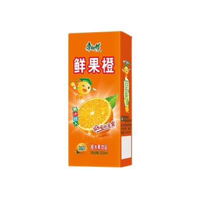 康师傅鲜果橙250ml*24盒整箱下午茶饮料解渴饮品夏日果汁水